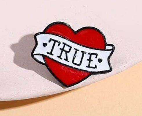 True & Love Heart enamel pin - view 6