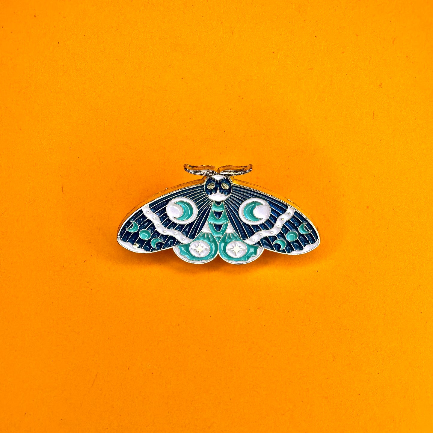 Moth with Blue Moons