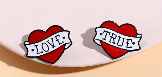 True & Love Heart enamel pin - view 2