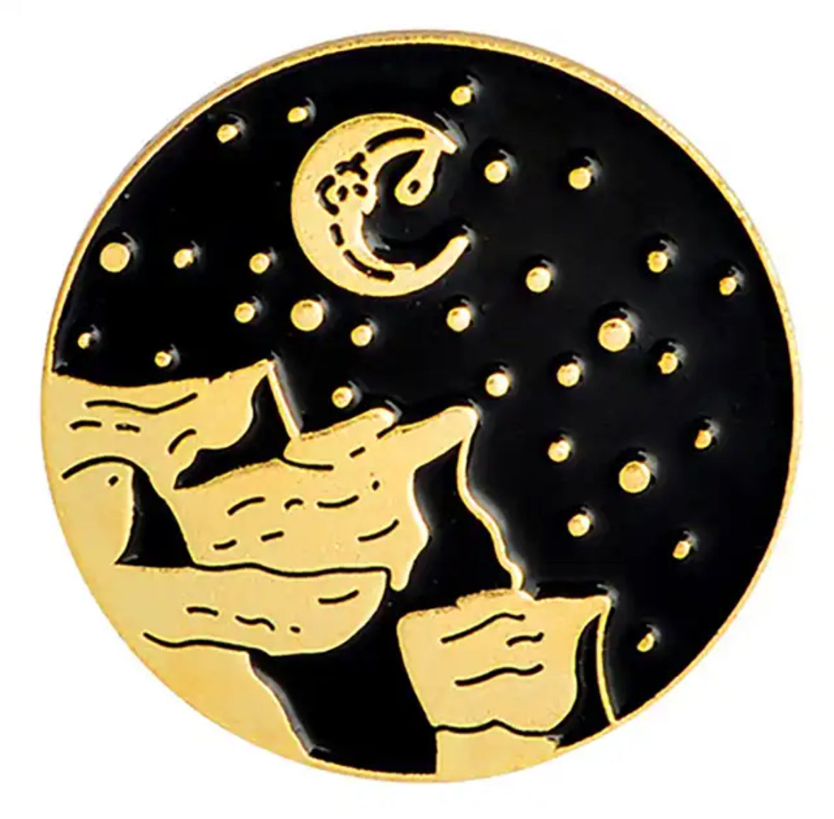 Gold Mountain enamel pin - view 2