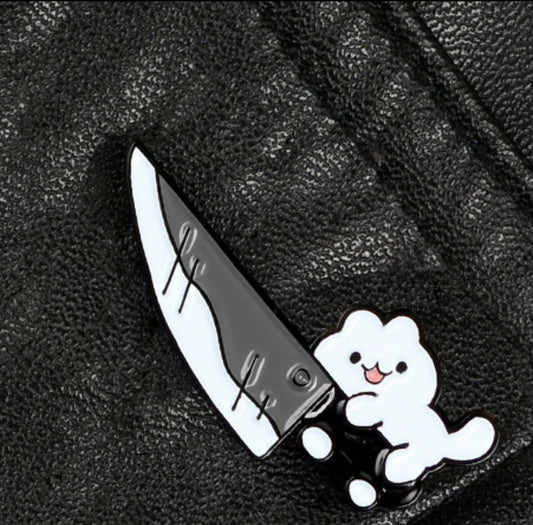 Cute Killer Kitten enamel pin - view 2