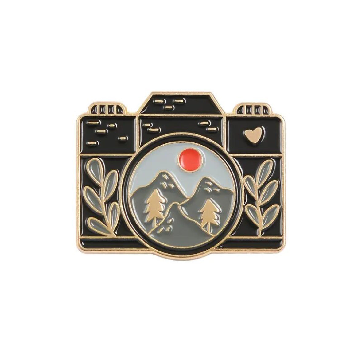 Camera enamel pin - view 1