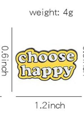 Choose Happy enamel pin - view 6