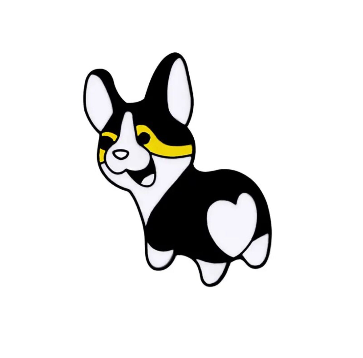 Dog Corgi enamel pin - view 6