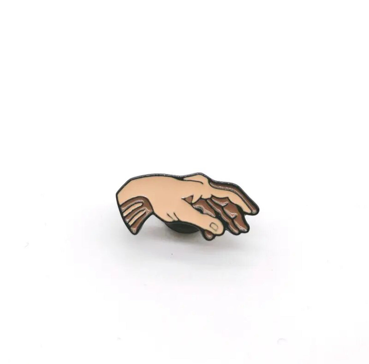 God & Adam's Hands / Creation of Adam (Michelangelo) enamel pin - view 8