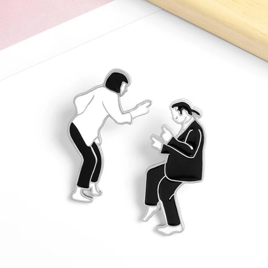 Pulp Fiction - couple dancing - enamel pin - Uma Thurman and John Travolta