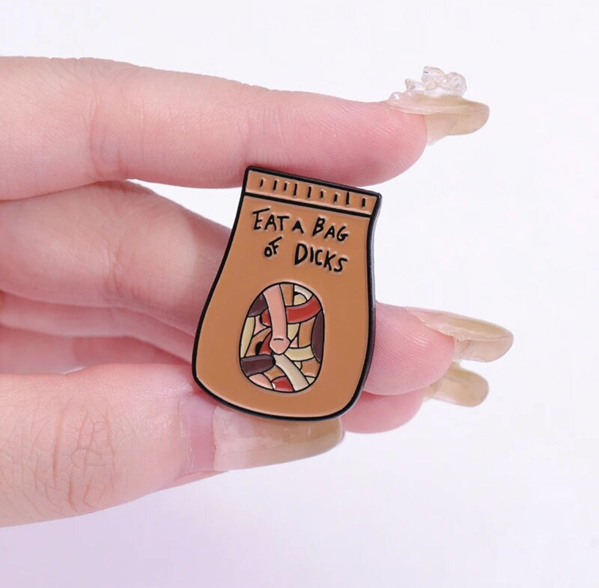 Eat a Bag of D#%*s enamel pin - view 3