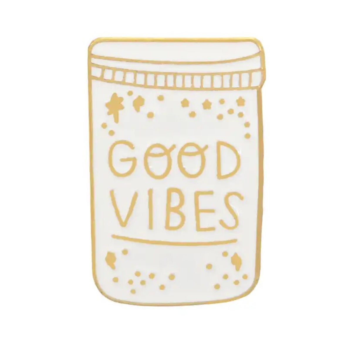 Good Vibes Jar enamel pin - view 1