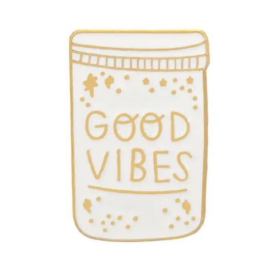 Good Vibes Jar enamel pin - view 1
