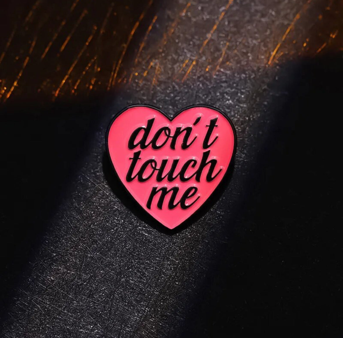 Don't Touch Me - Heart enamel pin - view 1