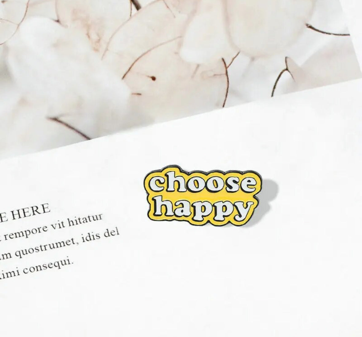Choose Happy enamel pin - view 1