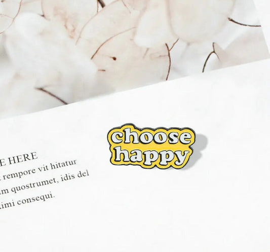 Choose Happy enamel pin - view 1