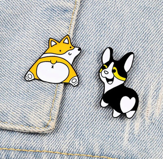 Corgis enamel pin - view 1