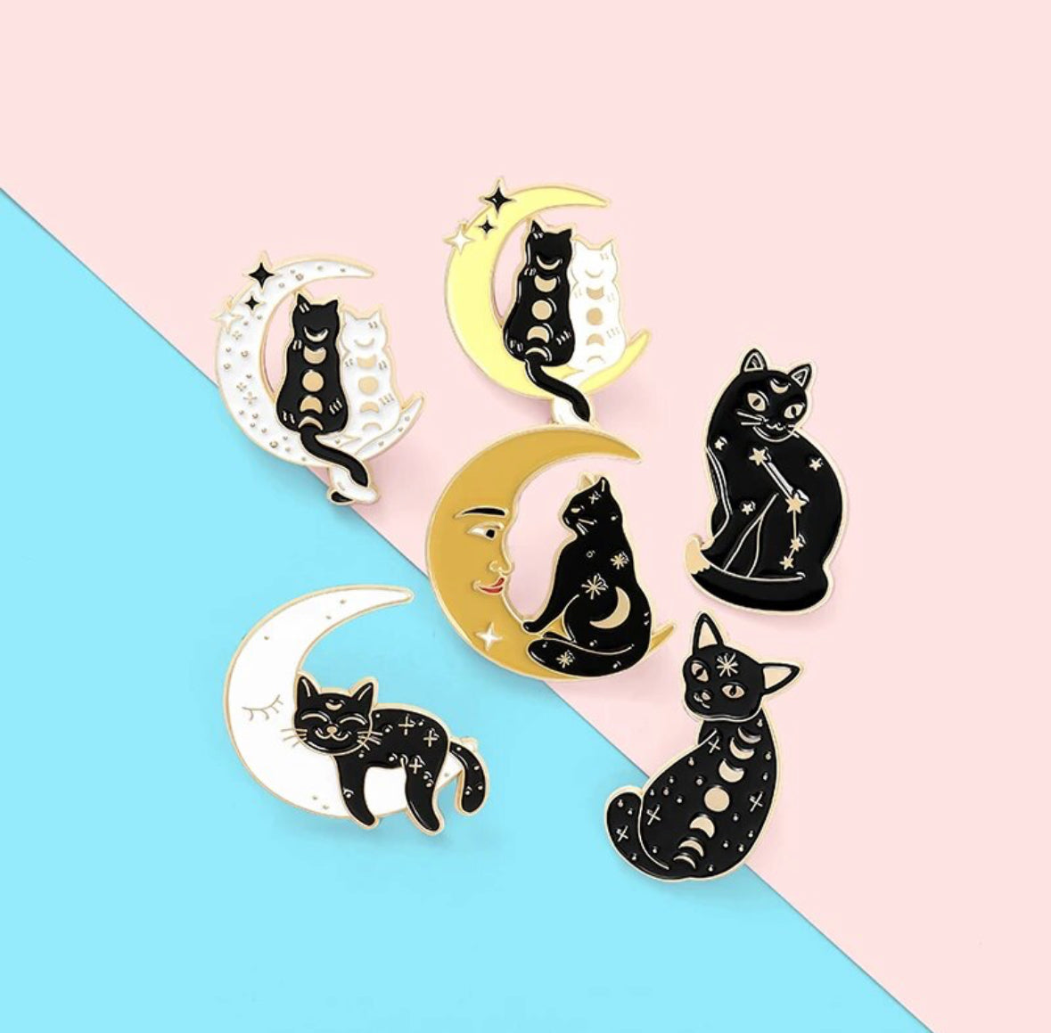Moons & Cats Collection enamel pin - view 1