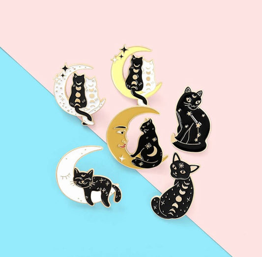 Moons & Cats Collection enamel pin - view 1