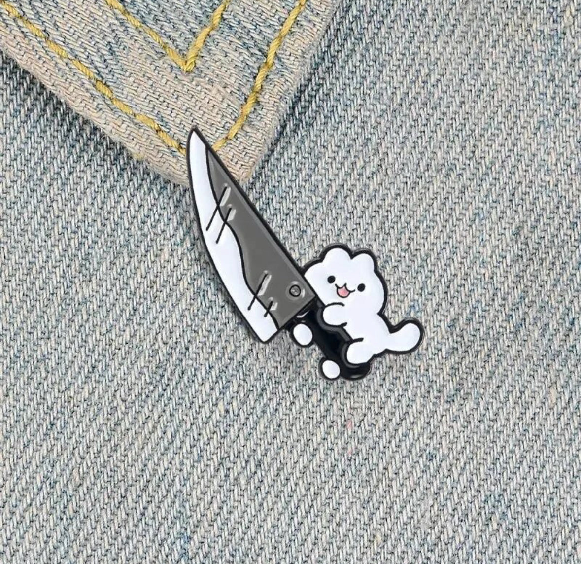 Cute Killer Kitten enamel pin - view 4