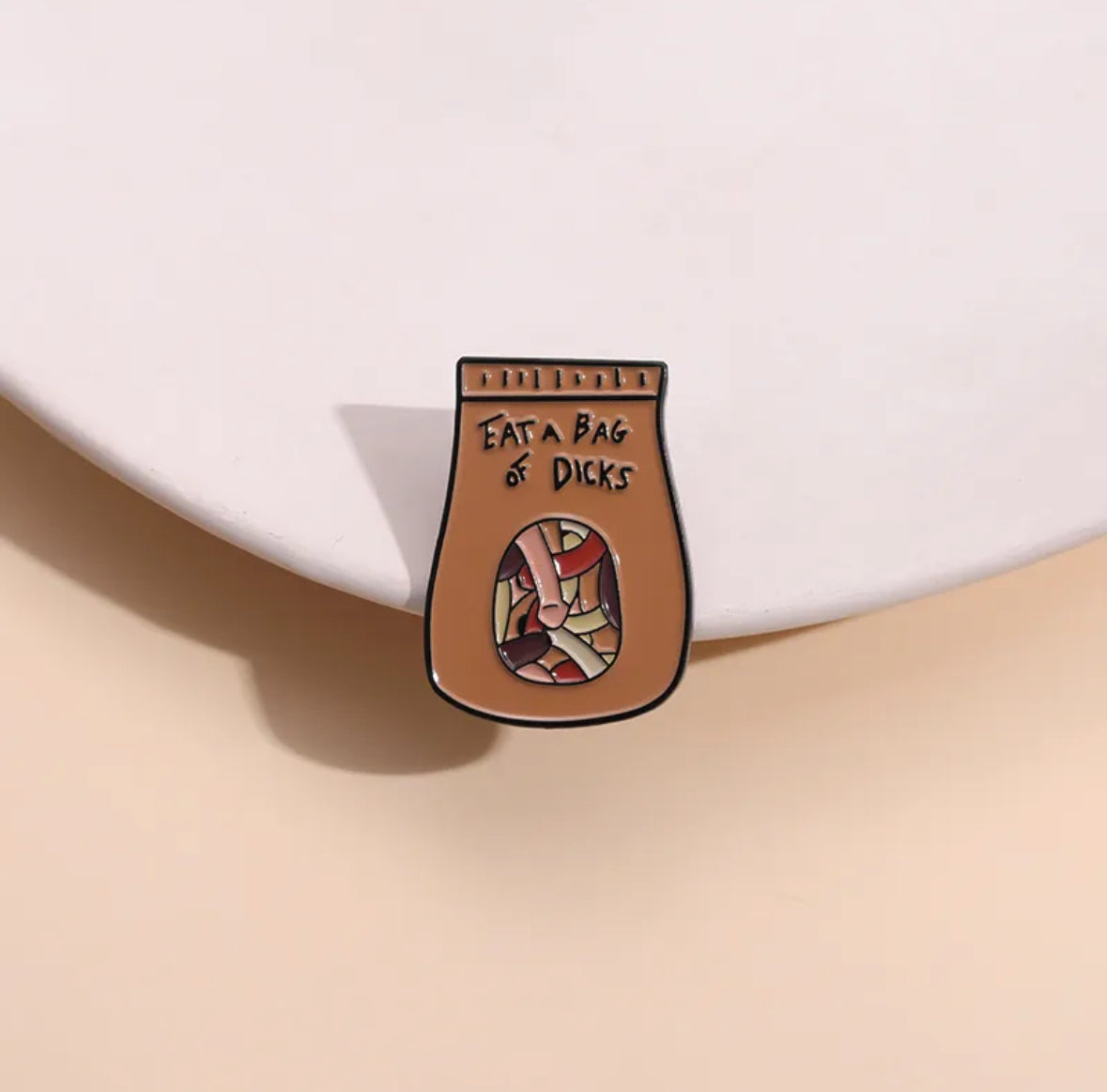 Eat a Bag of D#%*s enamel pin - view 1