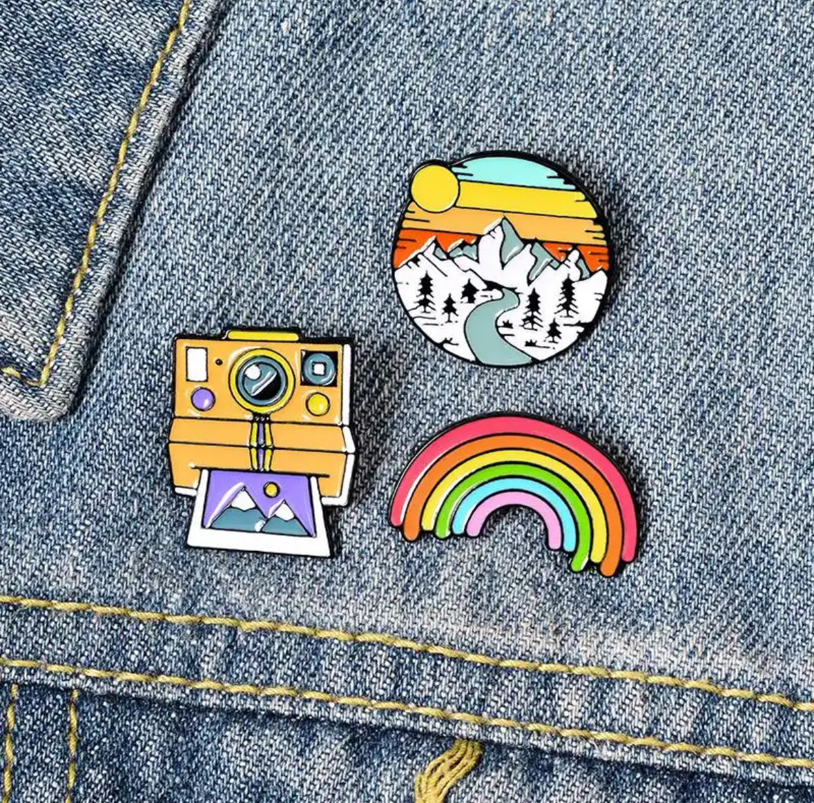 Mountain Road enamel pin - view 3
