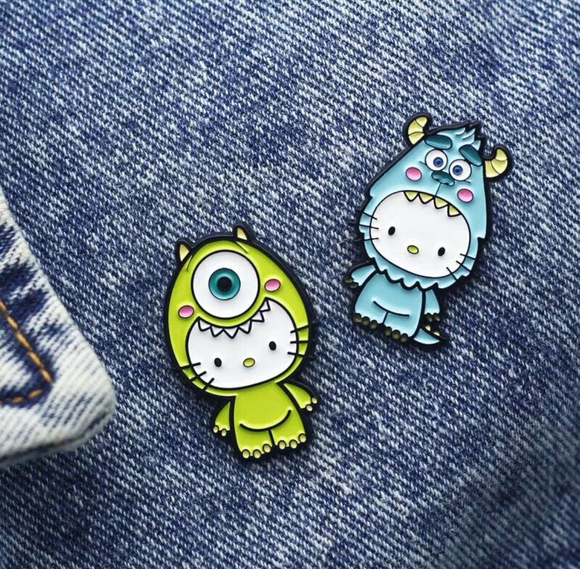 Hello Kitty / Monsters, Inc. enamel pin - view 4