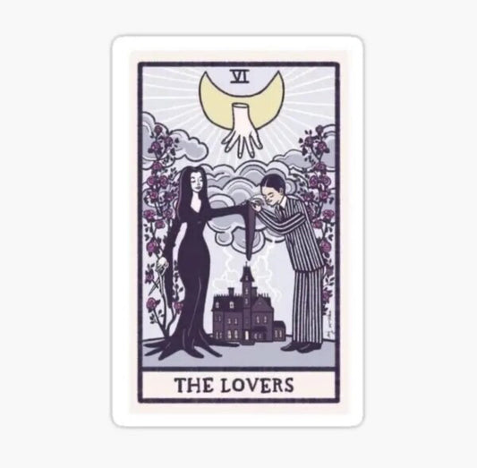 The Lovers Tarot Card by the Addams Family enamel pin - view 1