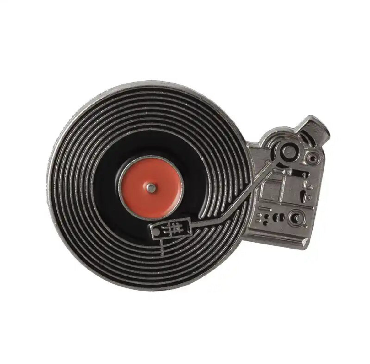 Music Record Player enamel pin - view 1