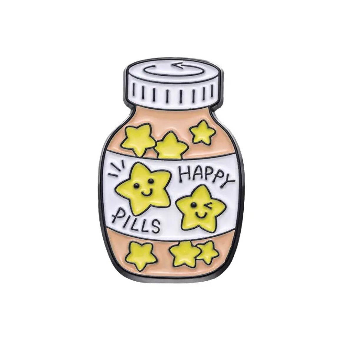 Love & Happy Pills Bottle enamel pin - view 3