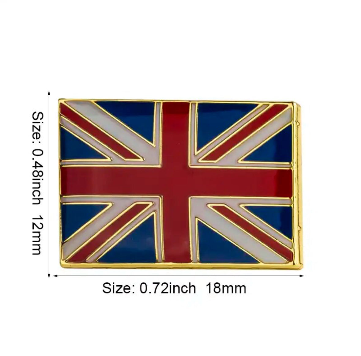 Union Jack Flag enamel pin - view 2