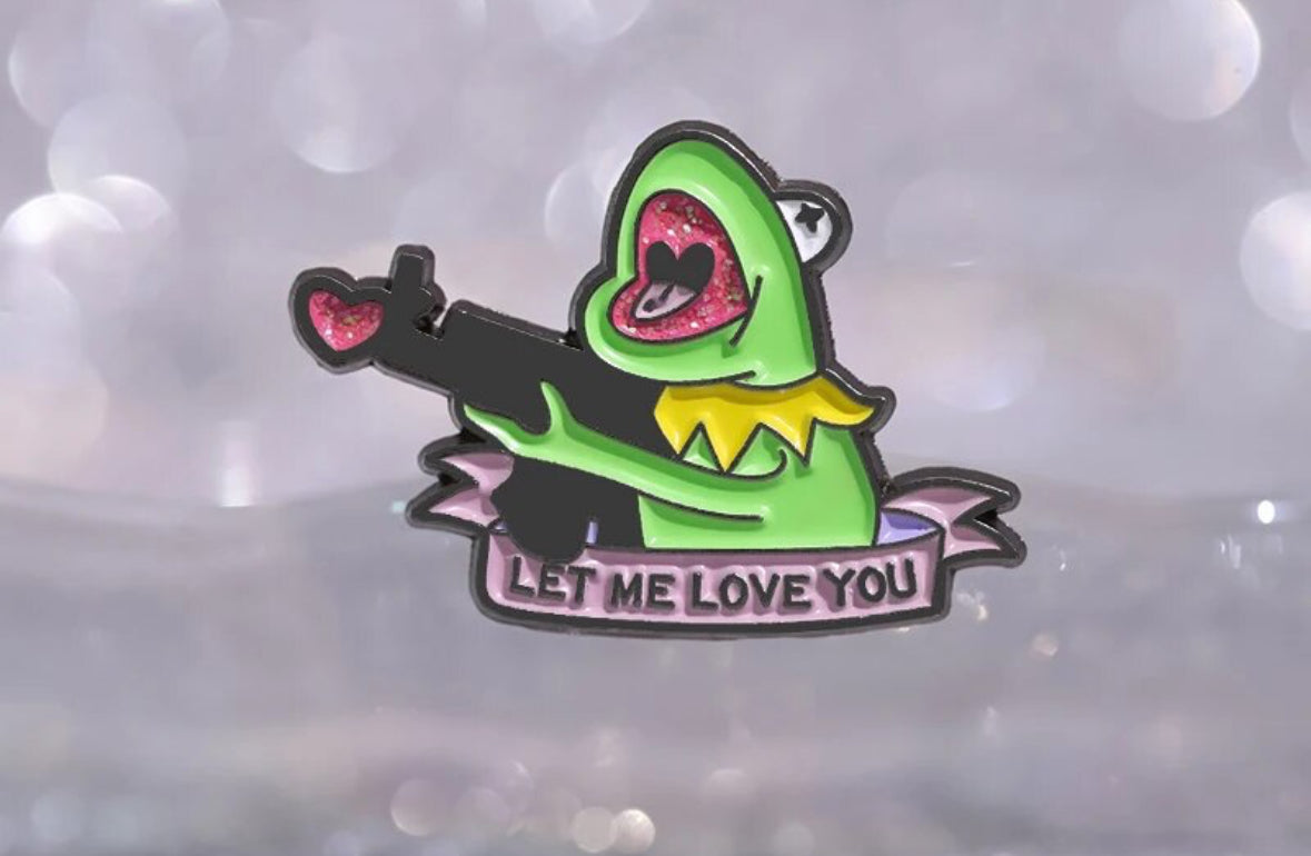 Kermit the Frog with a Gun enamel pin - view 6