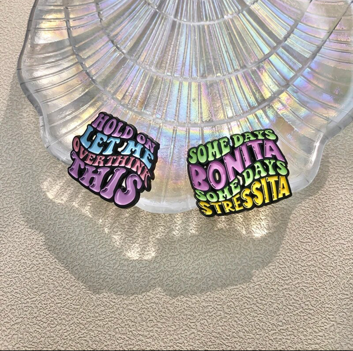 Fun Quote enamel pin - view 2
