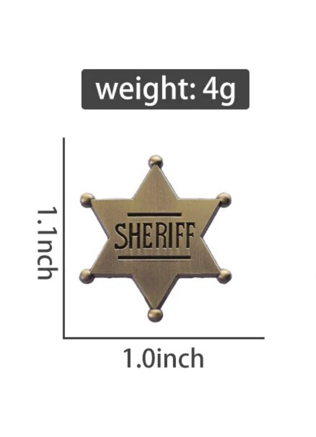 Sheriff Star enamel pin - view 3