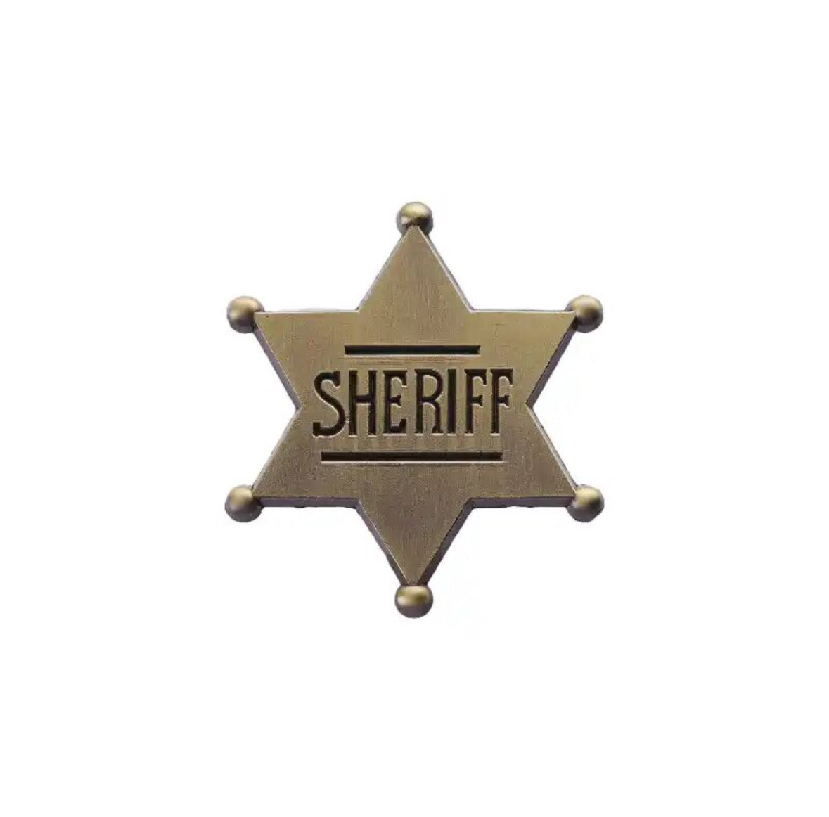 Sheriff Star enamel pin - view 1