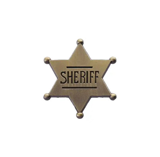 Sheriff Star enamel pin - view 1