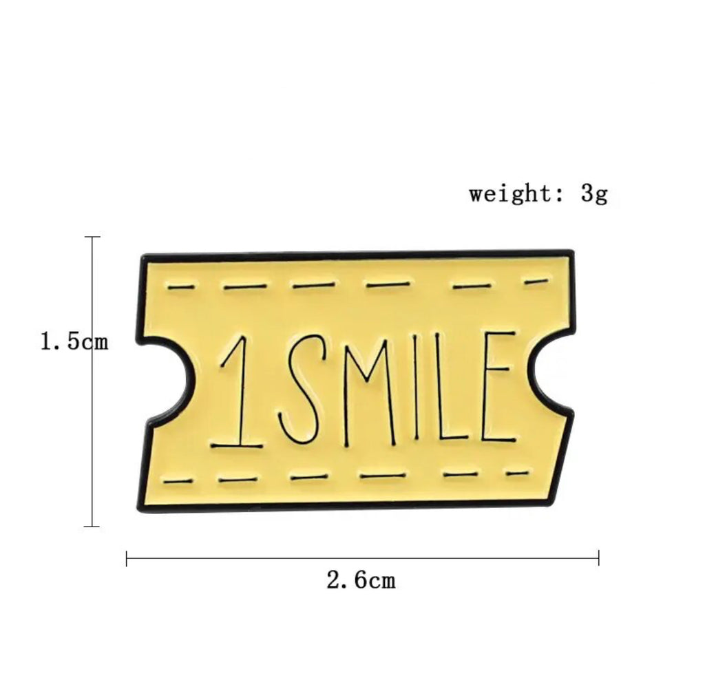 1 Smile Ticket enamel pin - view 1