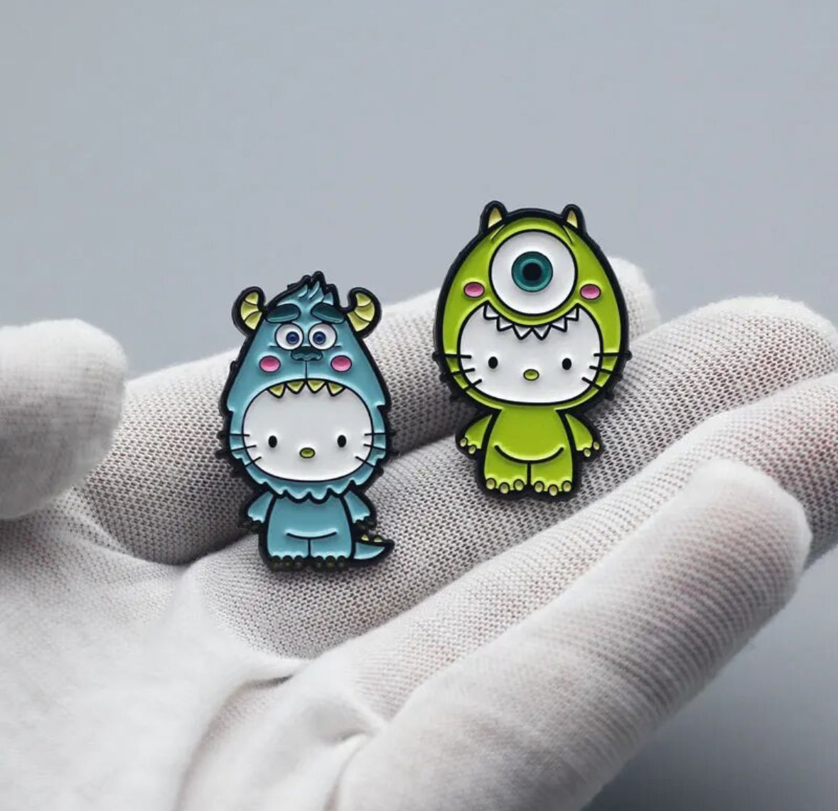 Hello Kitty / Monsters, Inc. enamel pin - view 2