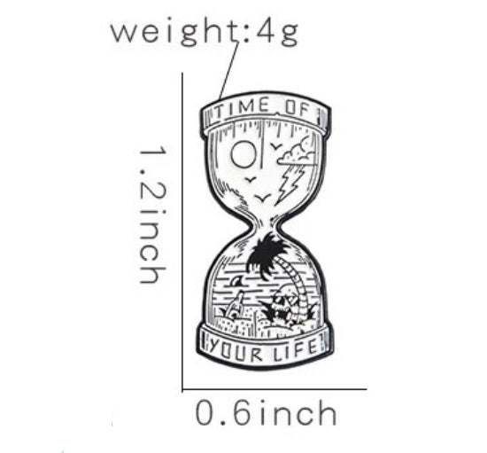 Hourglass - Time of Your Life enamel pin - view 3