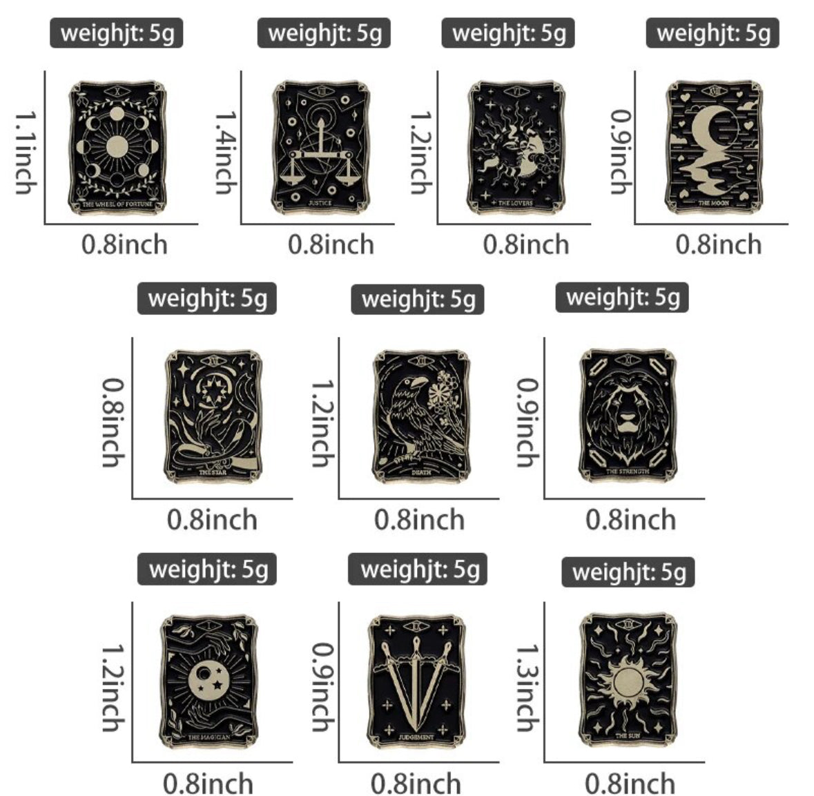 The Black Tarot Collection enamel pin - view 19