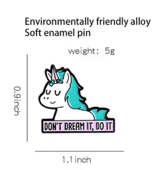 Unicorn enamel pin - view 3