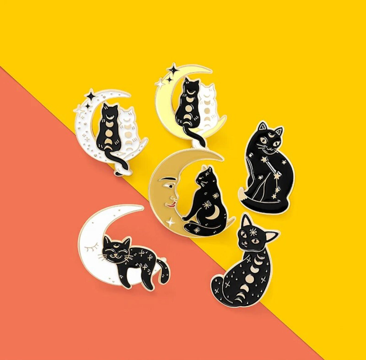 Moons & Cats Collection enamel pin - view 2