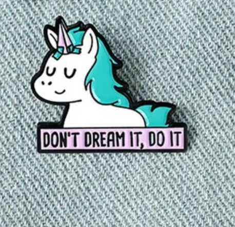 Unicorn enamel pin - view 2