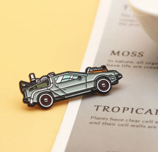 Back to the Future DeLorean enamel pin - view 1