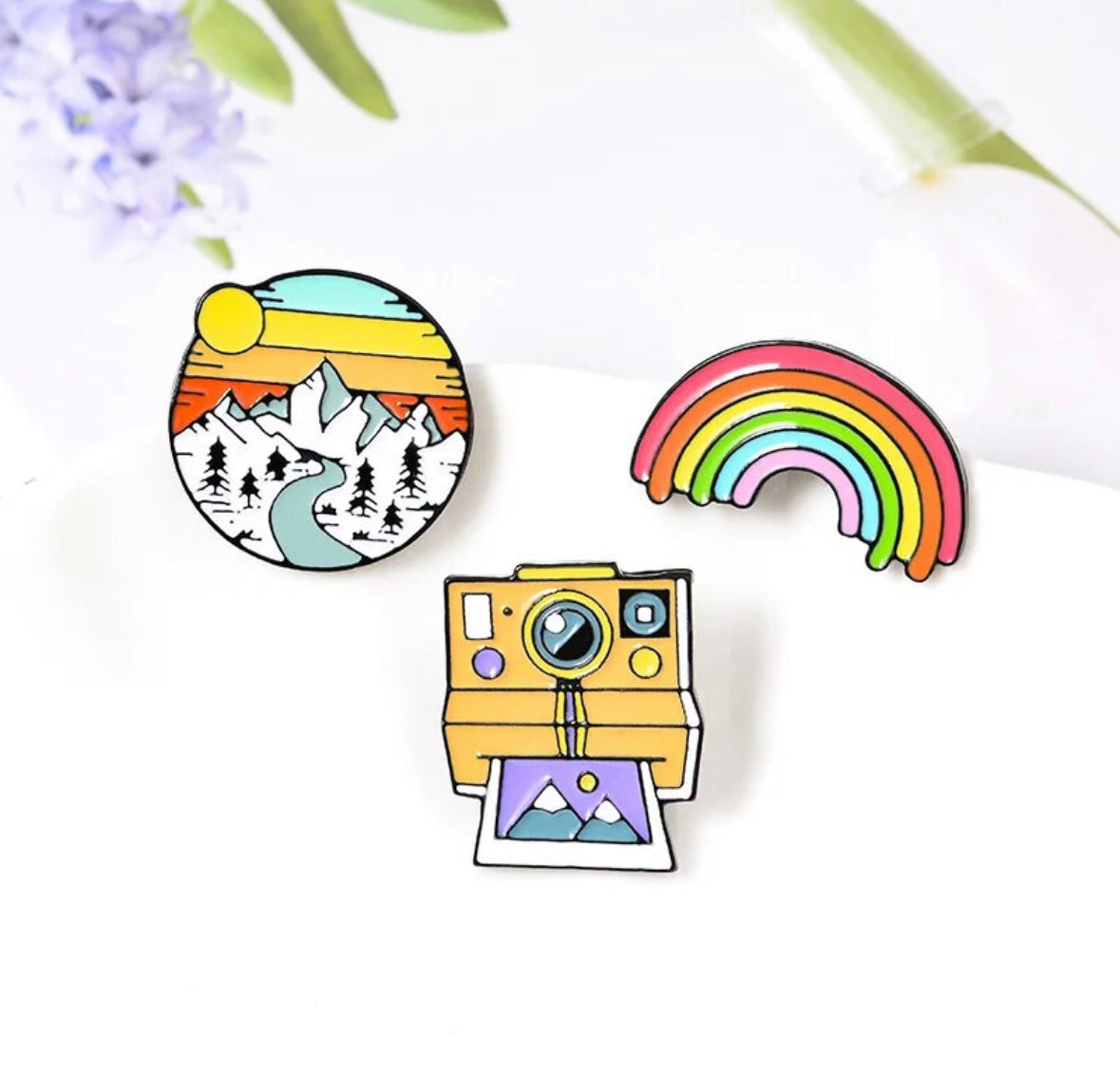 Mountain Road enamel pin - view 2