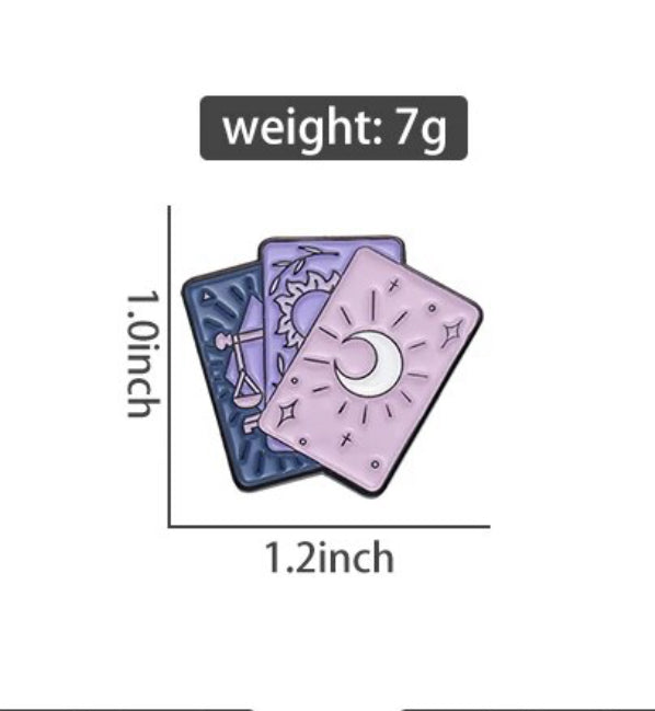 Tarot Card Spread enamel pin - view 2