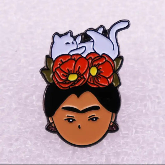 Frida Kahlo enamel pin - view 1