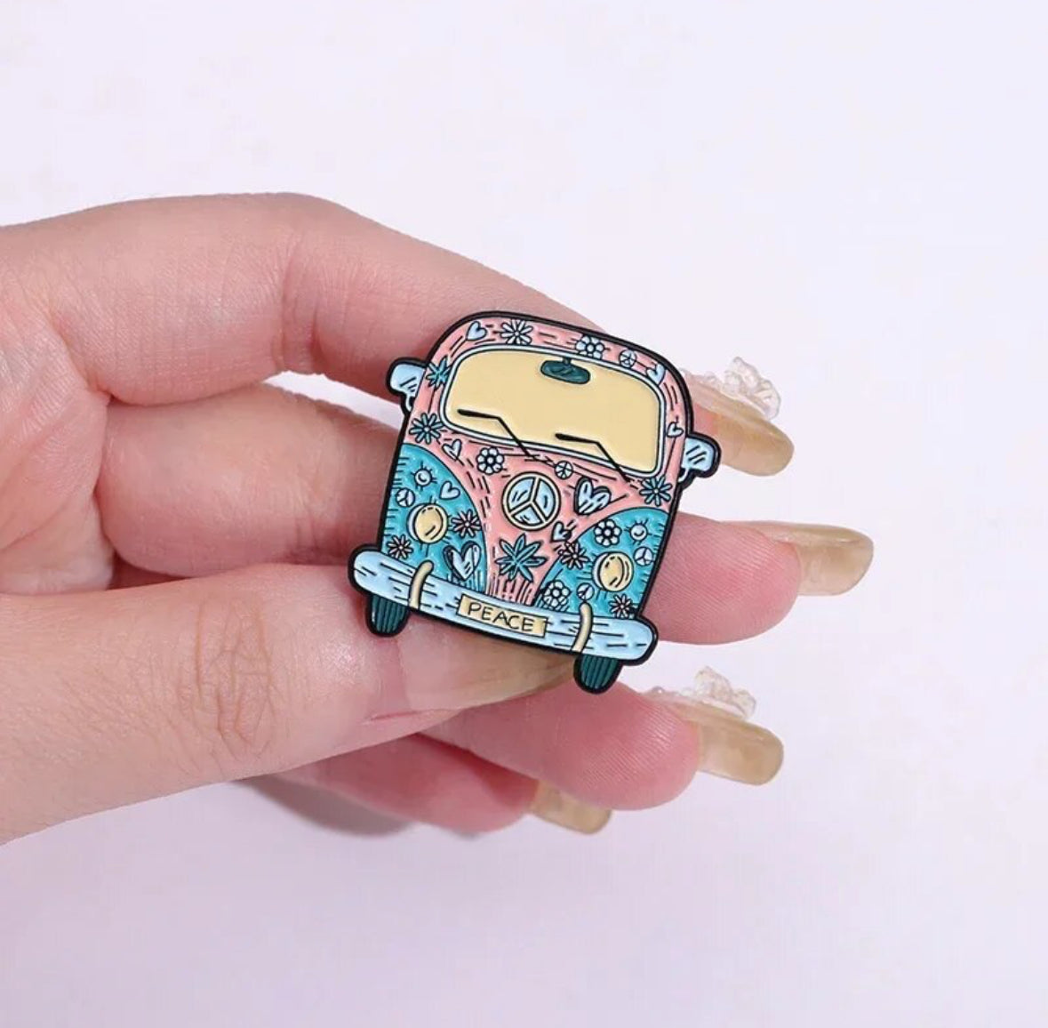 Travel Volkswagen Van enamel pin - view 4