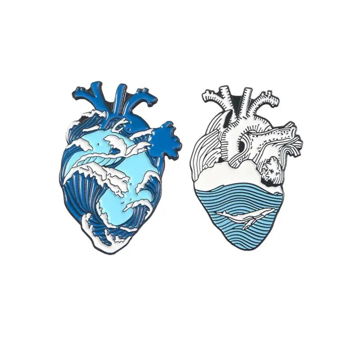 The Ocean at Heart enamel pin - view 1