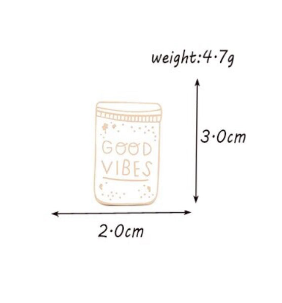 Good Vibes Jar enamel pin - view 2