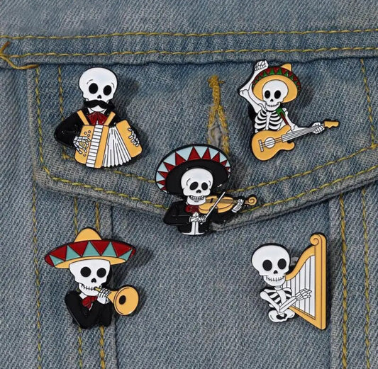 El Dia Del Muerto Music Band enamel pin - view 1
