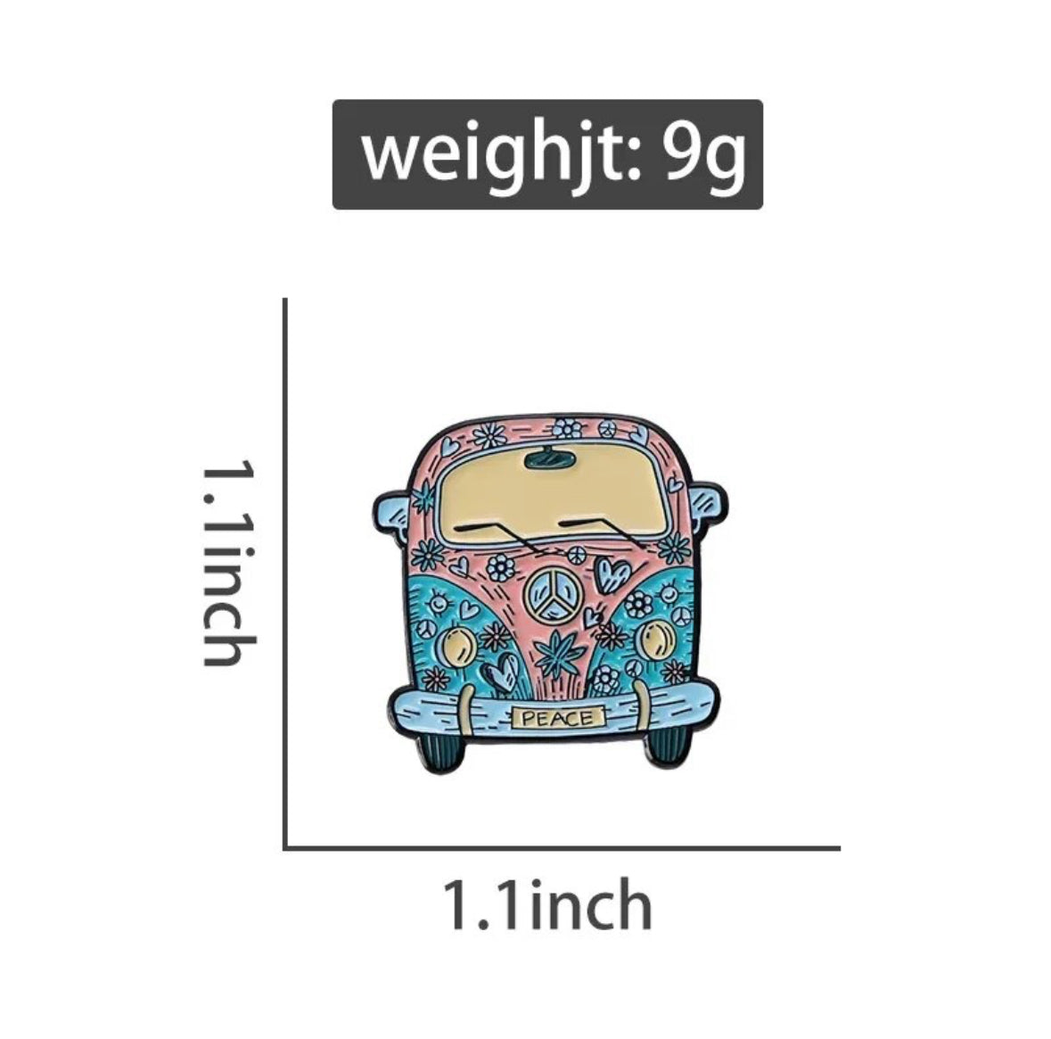 Travel Volkswagen Van enamel pin - view 8