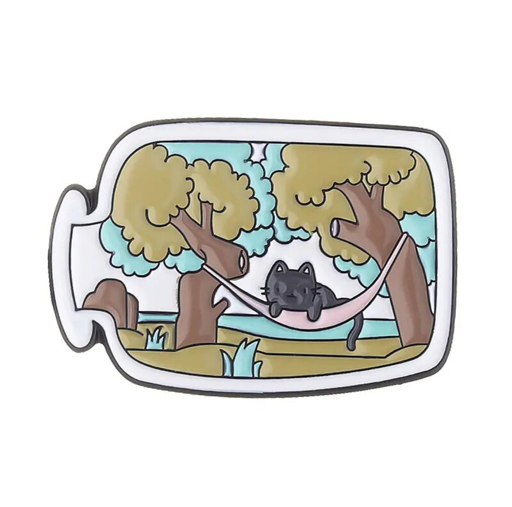 Cats in a Bottle enamel pin - view 6