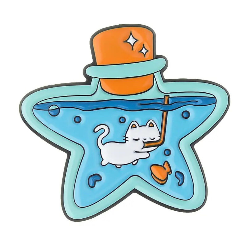 Cats in a Bottle enamel pin - view 7